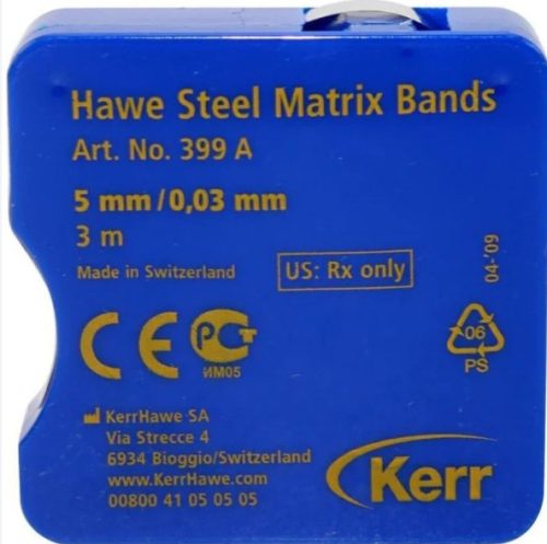 Kerr Hawe fém matricaszalag 5mm/0,03mm (3m)